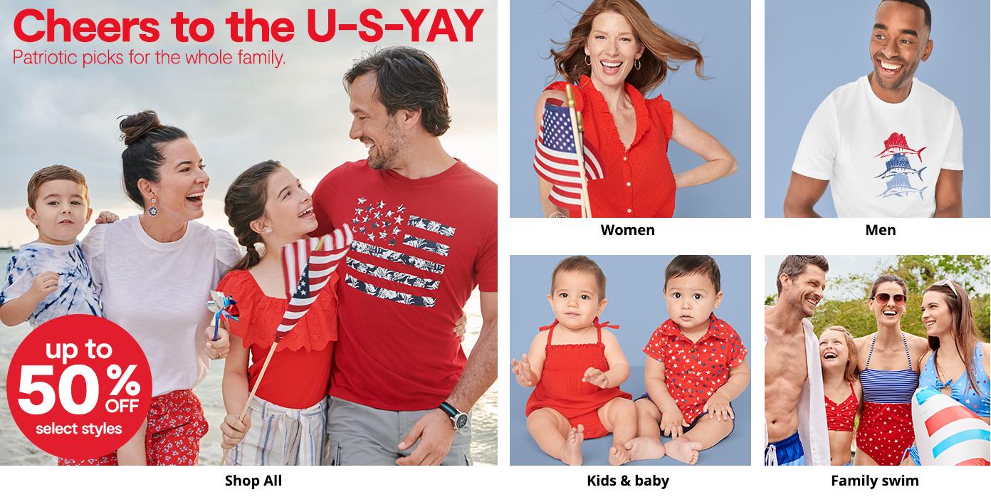 Cheers to the U-S-YAY. Patriotic picks for the whole family.