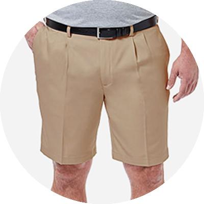 Men's Shorts,Carpenter Flat Front Khaki 9 in.inseam Work School Uniform Boys 