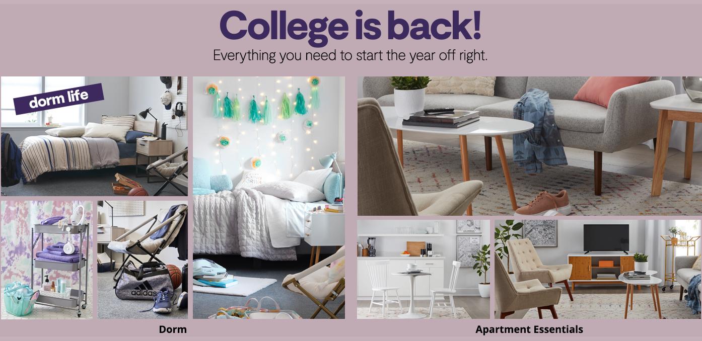 COLLEGE IS BACK! deck out your space with all the essentials. Dorm Apartment Essentials.