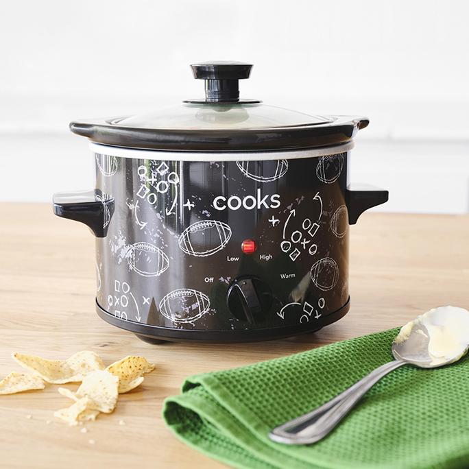 Cooks Football Print Slow Cooker