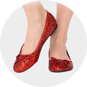 Womens Red Glitter Shoe Costume Footwear, Color: Red - JCPenney