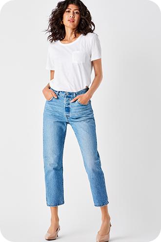 Jordache Women's High Rise Pull On Super Skinny Capri Jeans 