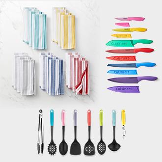 Cutlery, gadgets & kitchen towels