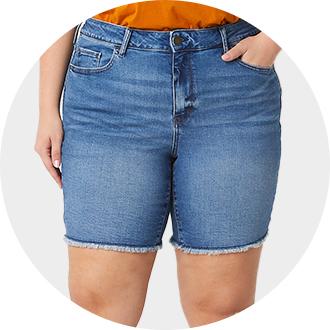 Plus Size Women's Shorts, Plus Shorts