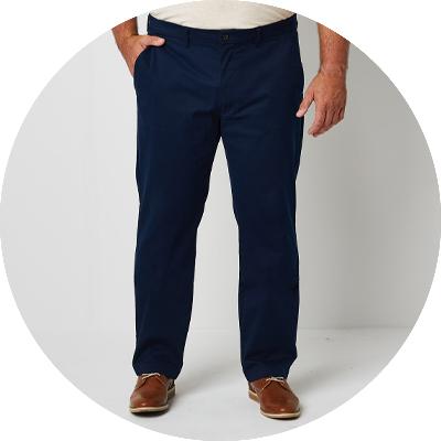 Womens Clothing Trousers Cotton Trouser in Dark Blue Slacks and Chinos Full-length trousers Camouflage AR and J Blue 