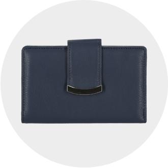 Buy the Firenze Vera Pelle Genuine Leather Wallet In Blue Box