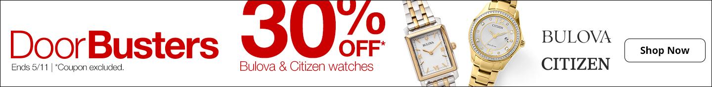 DoorBusters 30% Off Bulova & Citizen watches