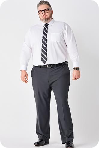 Men's Big & Tall Trousers, Khaki & Flat Front Pants