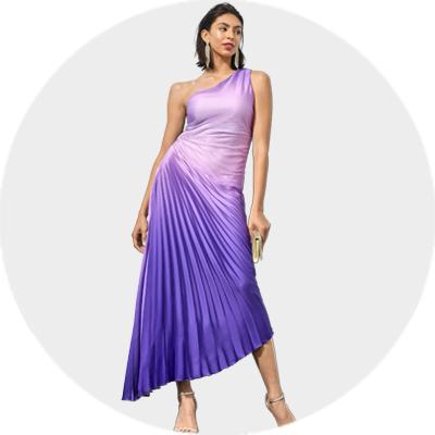 Purple Fall Dress, Women Dress, Purple Clothing, Circle Dress