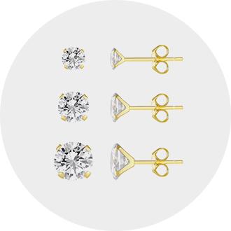 1/6 Ct. T.W. Mined White Diamond 5.6mm Stud Earrings | One Size | Earrings Stud Earrings | in A Gift Box | Holiday Gifts | Christmas Gifts | Gifts for