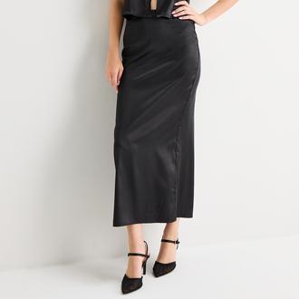 F21 Juniors Mid Rise Maxi Skirt