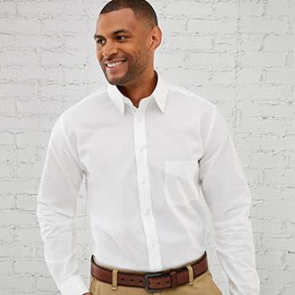 athletic fit white dress shirt