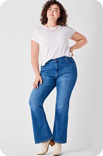 Womens Wide Leg Baggy Jeans Skater Jeans High Waisted Ripped Denim Pants  Tall Women on Pants 20w Womens Pants plus Size Women Pants plus Size on  Pants