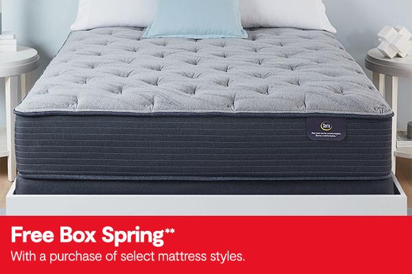 Free Box Spring with a purchase of select mattress styles