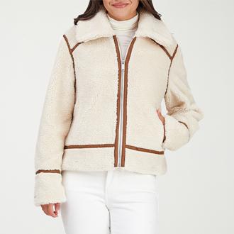 Frye and Co Faux Fur Bomber Coat