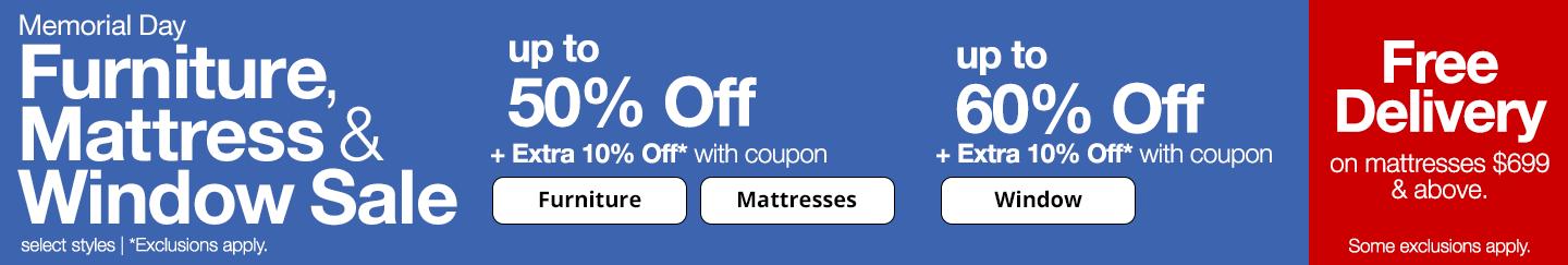 Furniture, Mattress & Window Sale