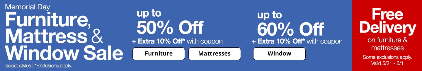 Furniture, Mattress & Window Sale