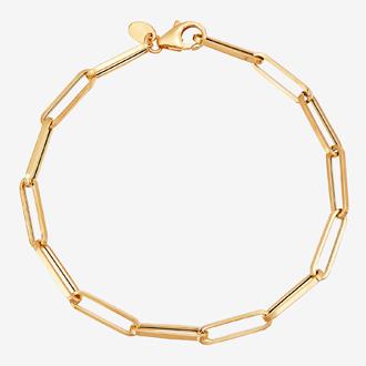 Gold Addiction Paperclip Chain Bracelet