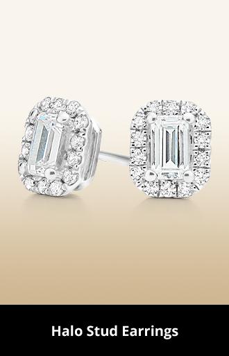 halo stud earrings