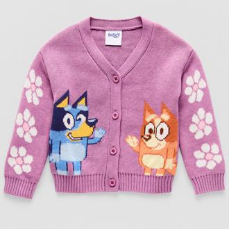 Happy Threads Toddler Girls Bluey Cardigan