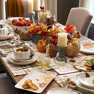 Harvest Table Setting Delight your guests with a beautiful  Thanksgiving table.
