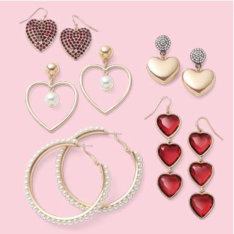 Heart-Inspired Jewelry Share the love with heart-shaped  accessories.