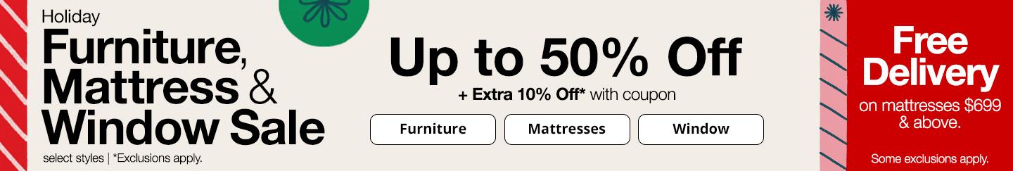 Holiday Furniture, Mattress and Window Sale