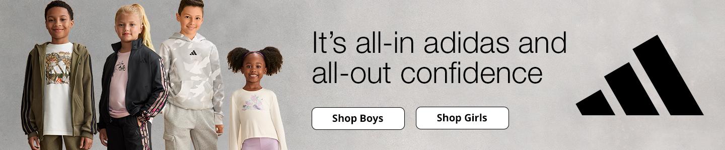 It's all-in adidas and all-out confidence