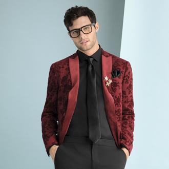 J. Ferrar Mens Floral Tuxedo Jacket
