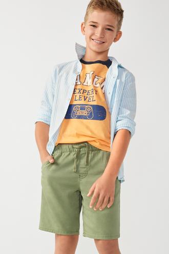 Boys Color Block Basketball Suit Outfit T-shirt & Shorts Short