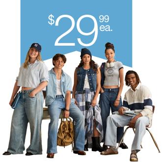 Juniors' or Young Men's Denim
