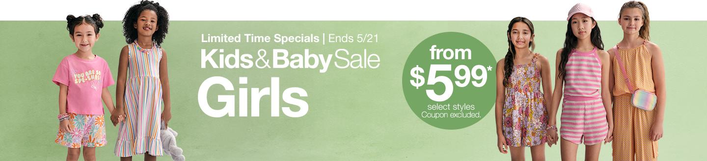 Kid's & Baby Sale Girls from 5.99