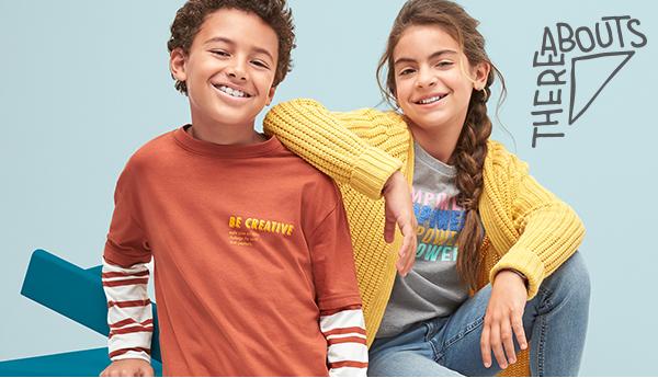 Kids’ Thereabouts clothing Cozy up with playful styles for fall.