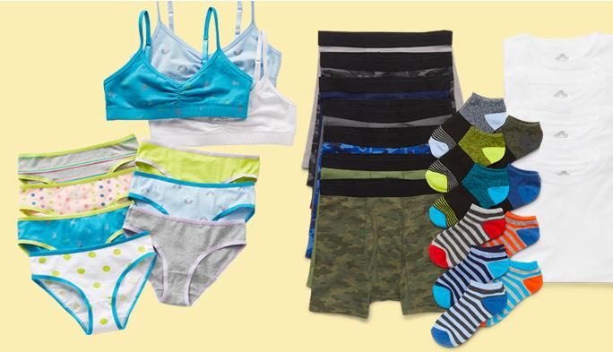 Kids’ Underwear & Socks Color outside the lines with these everyday essentials.