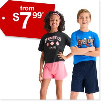 Kids Xersion Tees, Tanks and Shorts