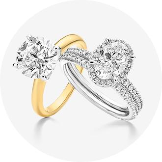 lab grown diamond bridal rings