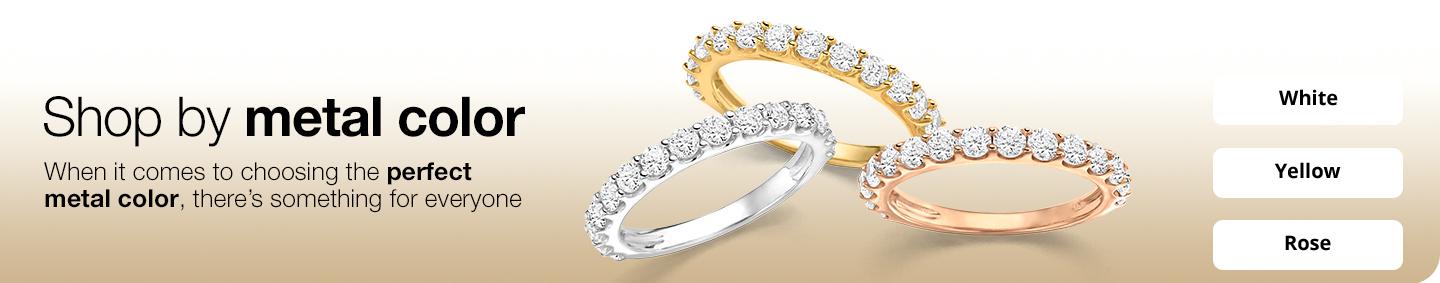 Lab Grown Diamonds shop by metal color