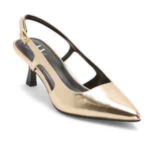 lazy luxe gold heels