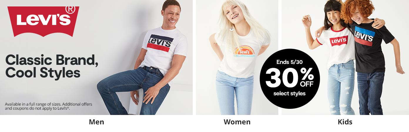 Levi's  Classic Brand, Cool Styles. 30% Off select styles.