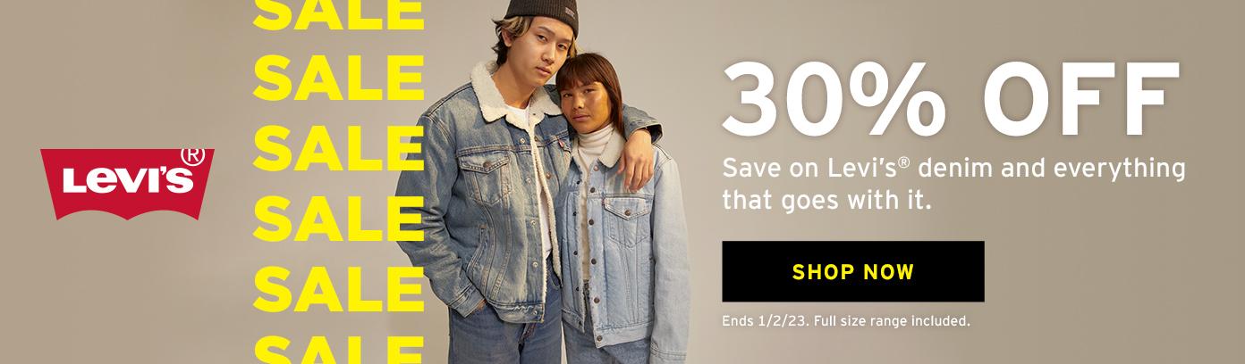 LEVIS Sale 30% off save on denim and every that goes with it shop now ends 1/2/23