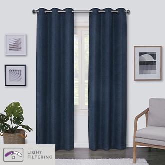 Light-Filtering Curtains Stylish options that help reduce light.