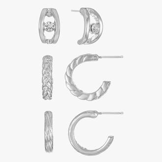 Liz Claiborne Huggie Hoop Earring Set