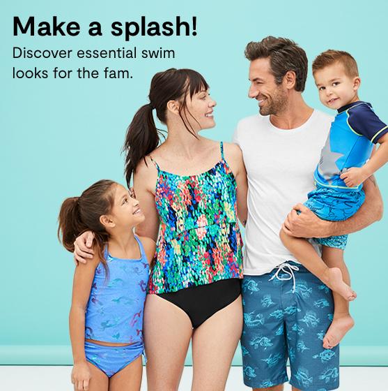 Make a Splash. Discover essential swim looks for the fam