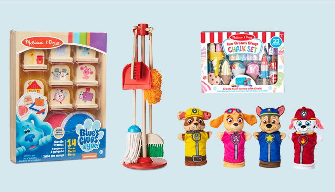 Melissa & Doug* Fill their days with toys that inspire hours of imaginative play.