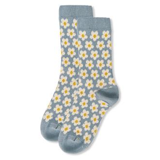MeMoi Vintage Daisy Crew Socks