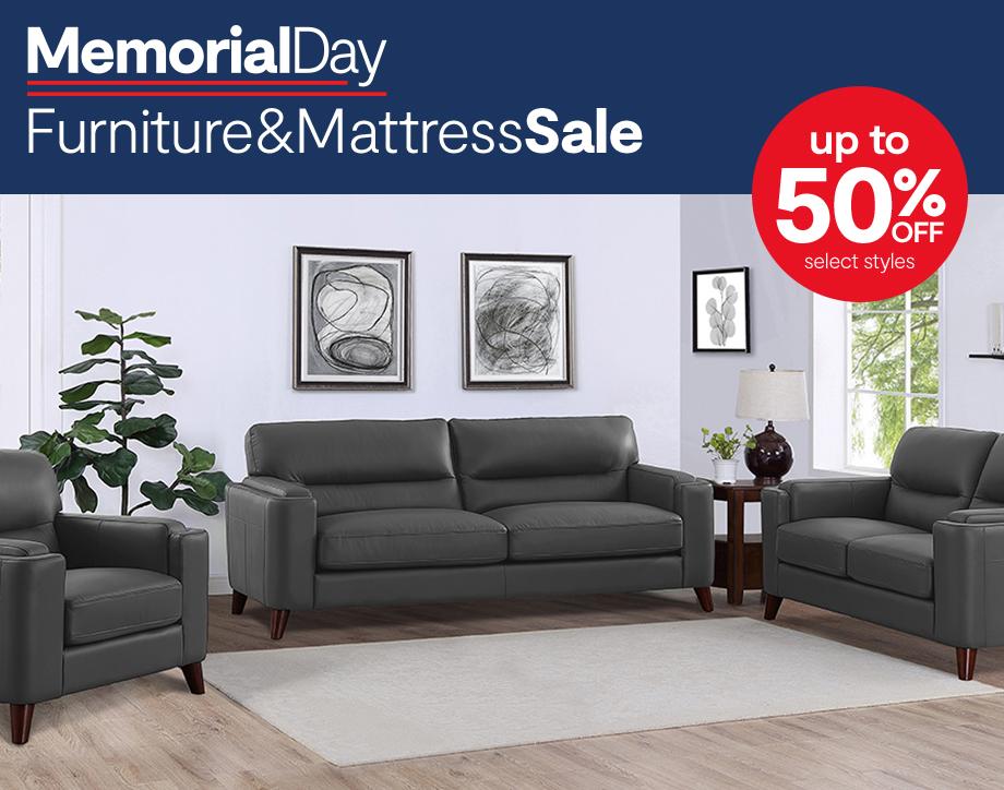 Memorial Day Furniture & Mattress Sale up to 50% off
