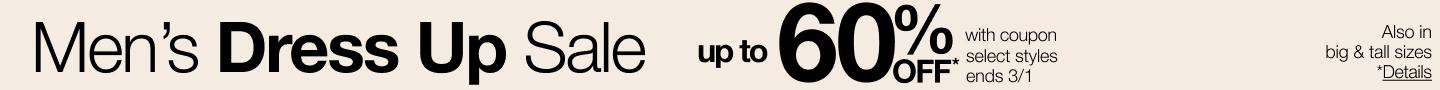 Men's Dress Up Sale