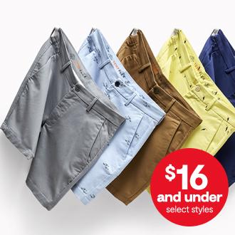 Men's Shorts $16 and under select styles