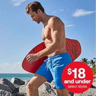 Men's Swim $18 and under select styles