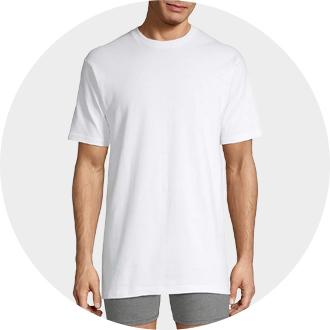 Hanes Ultimate Comfort Flex Fit Mens 4 Pack Short Sleeve Crew Neck